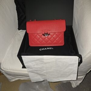 Chanel Red Quilted Crossbody Bag